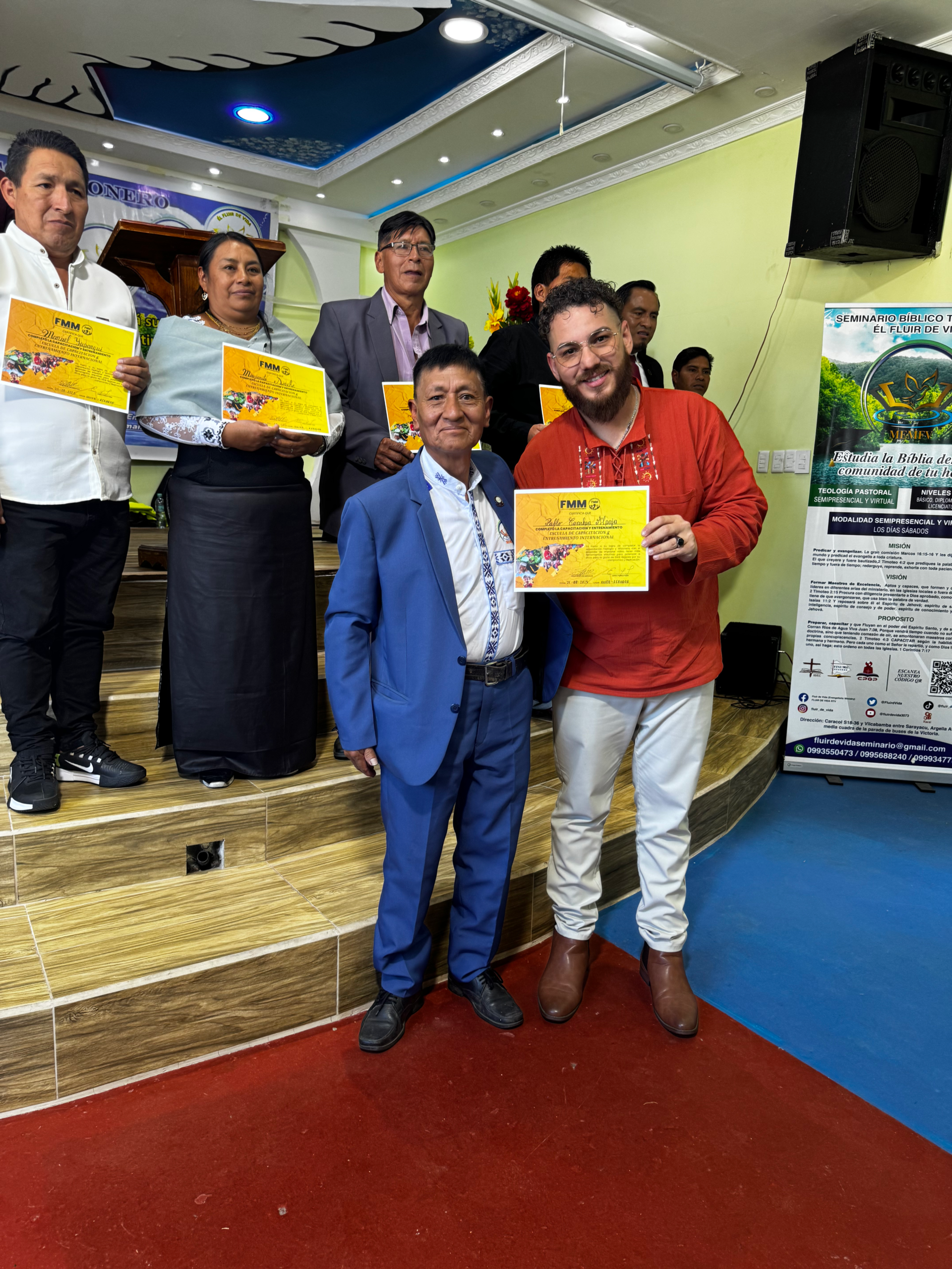 Eduardo Mercado en acción misionera.